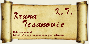 Kruna Tešanović vizit kartica